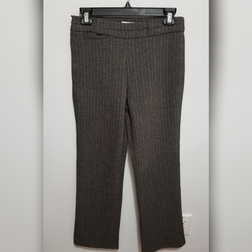 Pierre Marie gray brown striped dress pants